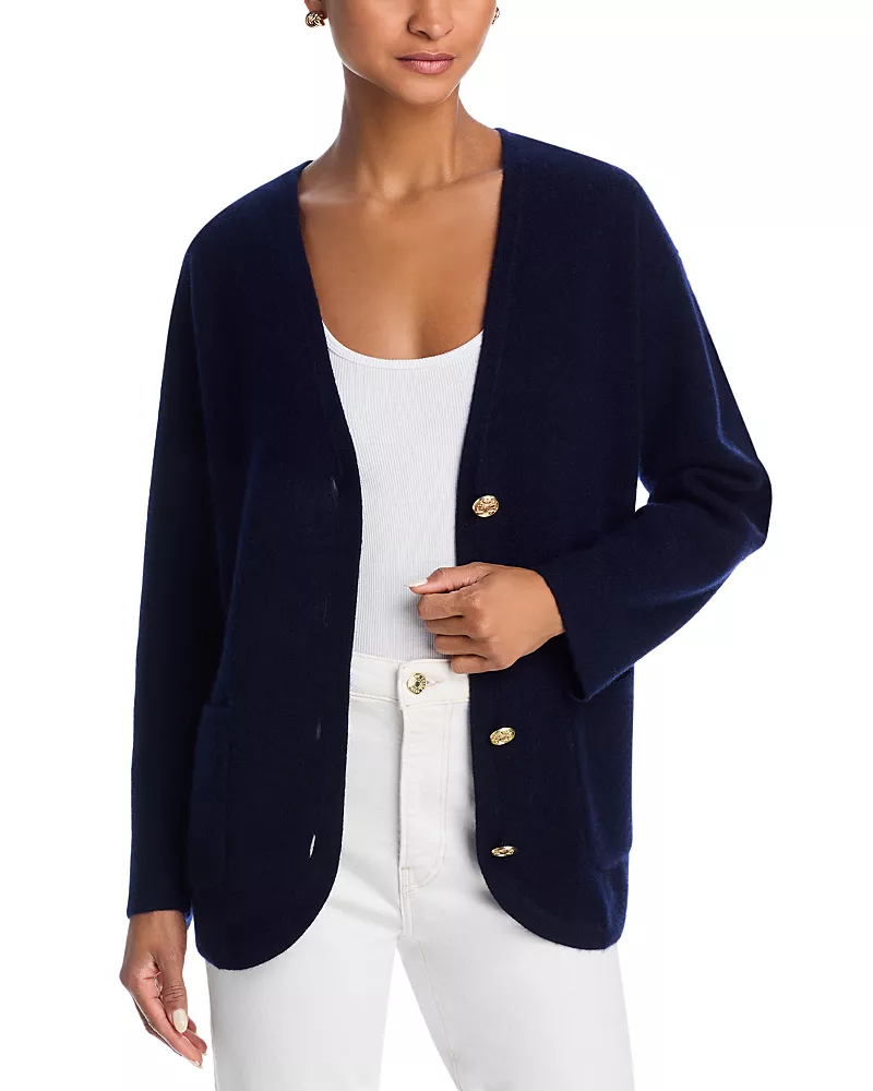 C by Bloomingdale's Cashmere V Neck Blazer - Exclusive