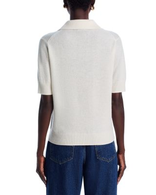 100% Cashmere Short Sleeve Polo Sweater - Exclusive