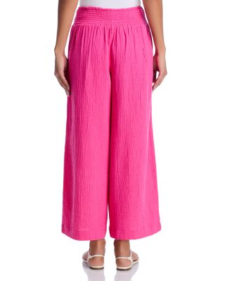 Supersoft Gauze Boyfriend Shirt & Smocked Pants Swim Cover-Up