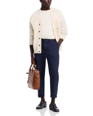 Pleated Cropped Chino Pants