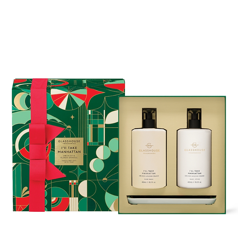 Glasshouse Fragrances I'll Take Manhattan Orchids & Blood Orage Hand Care Duo with Tray