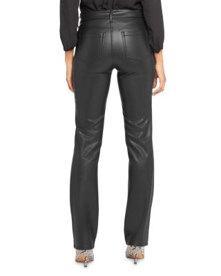 Marilyn High Rise Straight Leg Faux Leather Pants