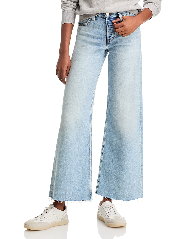 Re/Done Mid Rise Wide Leg Ankle Jeans in Undertow