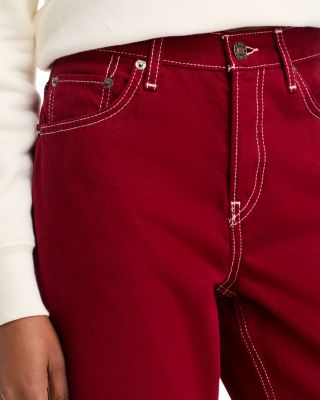 The Standard High Rise Straight Jeans in Currant