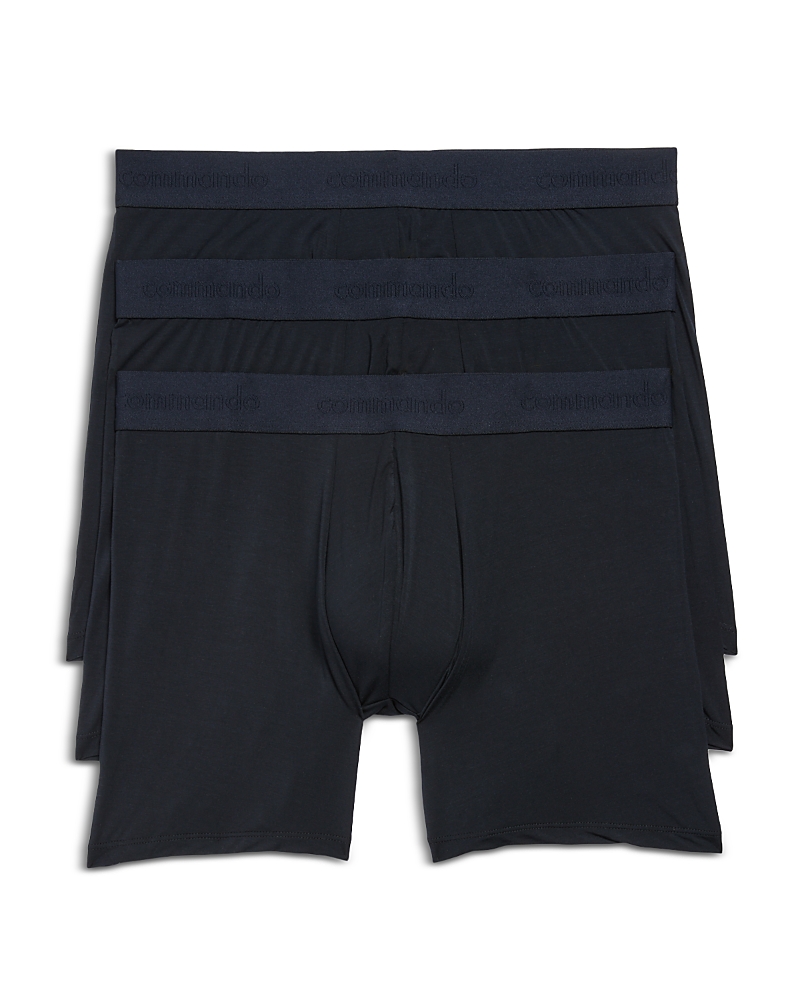 Commando Micro Modal Modern Fit Boxer Briefs, Pack Of 3 In Black