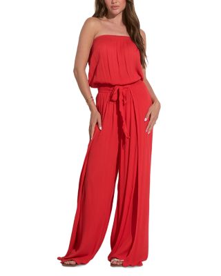 Elan - Strapless Swim Cover-Up Jumpsuit