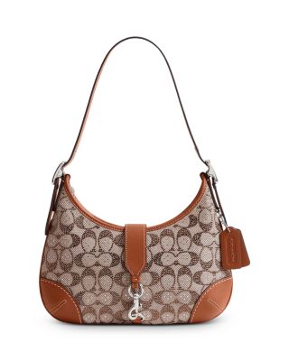 Coach Brown Signature newest Jacquard Hobo Bag and matching Wallet