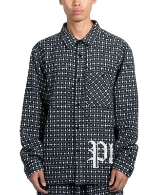 Pleasures - Cross Work Regular Fit Button Front Shirt