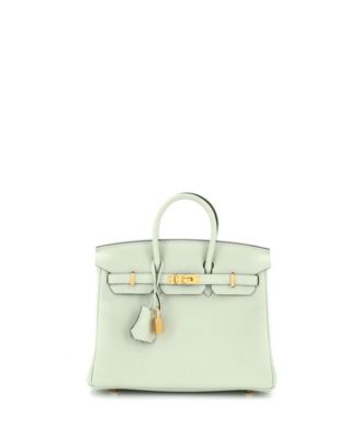 Pre-Owned Hermes Birkin 25 Handbag Grey Togo with Gold Hardware