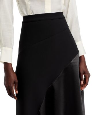 Contrast Asymmetric Skirt