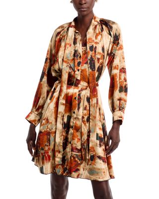 Gracia - Printed Satin Dress