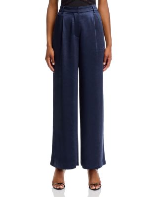 Satin Wide Leg Pants - Exclusive