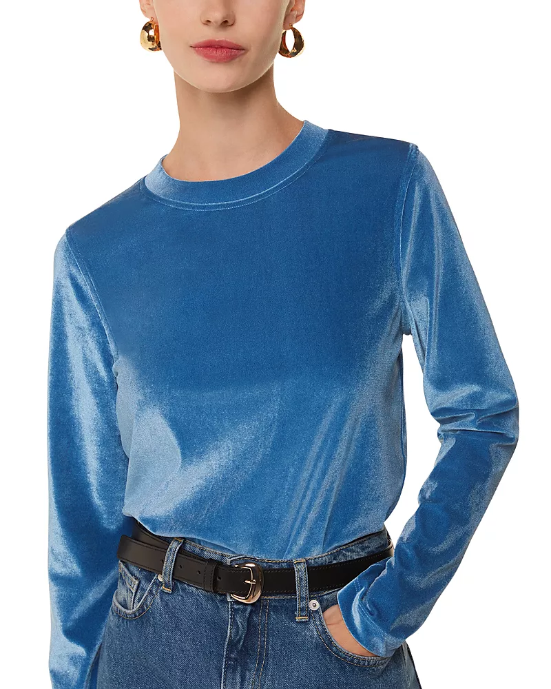 Whistles Olivia Velvet Top