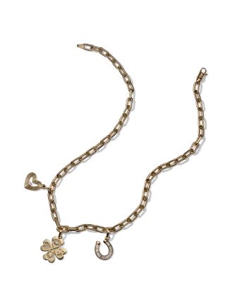 14K Yellow Gold Groovy Diamond Heart Pendant