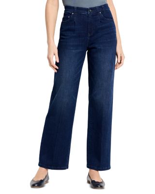 Nic+Zoe Wide Leg High Rise Trouser Jeans in Twilight