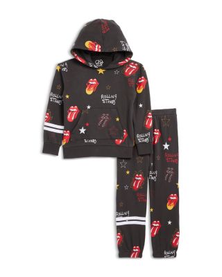 CHASER - Boys' Rolling Stones Print Hoodie & Fleece Lounge Pants - Little Kid, Big Kid