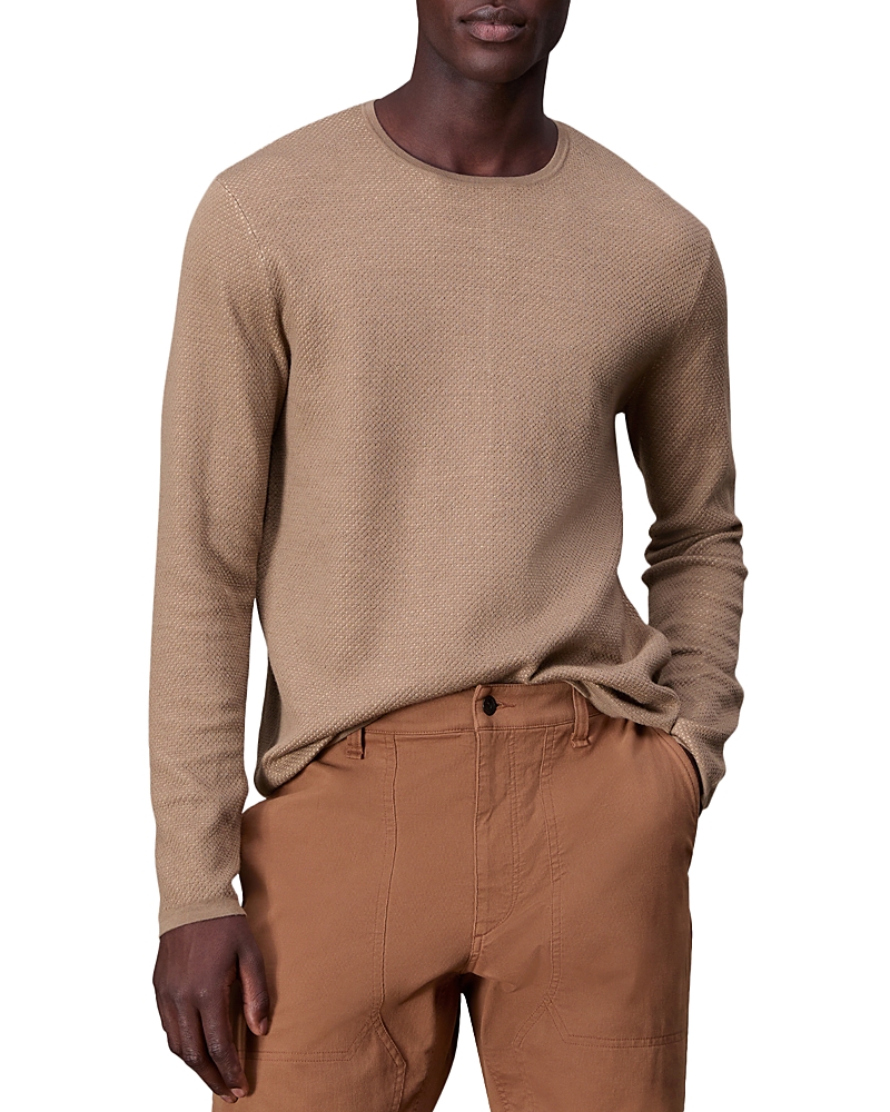 Rag & Bone Bennett Textured Crewneck Sweater In Desert