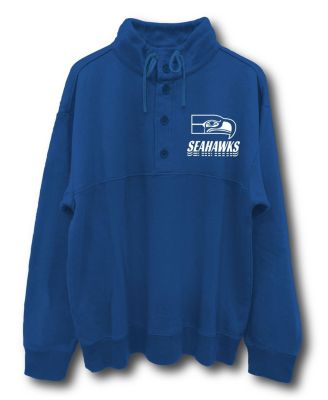 Unisex NFL Seattle Seahawks Mock 1/4 Button Up