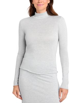 Splendid Maddox Metallic Turtleneck Top