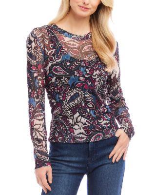 Karen Kane - Paisley Crewneck Top