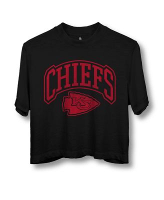 Junk Food Clothing - Women's NFL Kansas City Chiefs Blitz Mock Neck Crop Tee