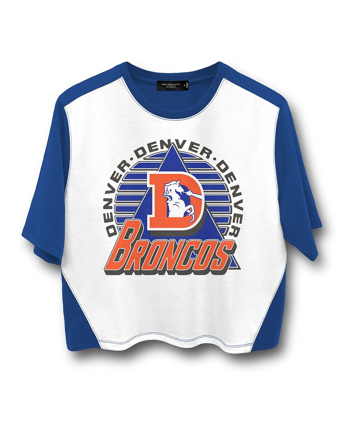 Junk Food Clothing Women's Nfl Denver Broncos Color Block Crop Tee