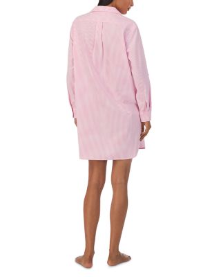 Striped Button Front Sleepshirt