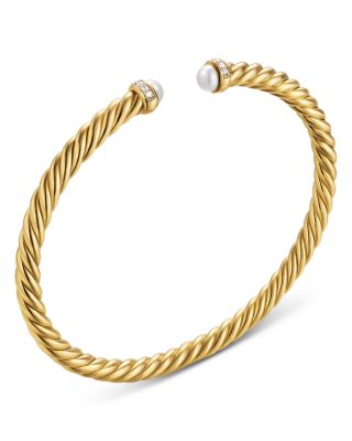 Cablespira Flex&reg; Bracelet in 18K Yellow Gold with Gemstones and Diamonds, 4mm