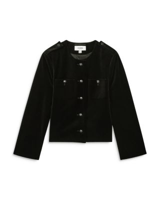 【海外限定】REISSジャケット☆Viola Cropped Velvet Jacket in REISS Viola Velvet Cropped Jacket | Bloomingdale's