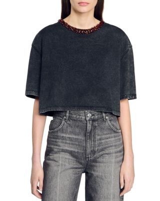 Sandro - Saturne Embellished Tee