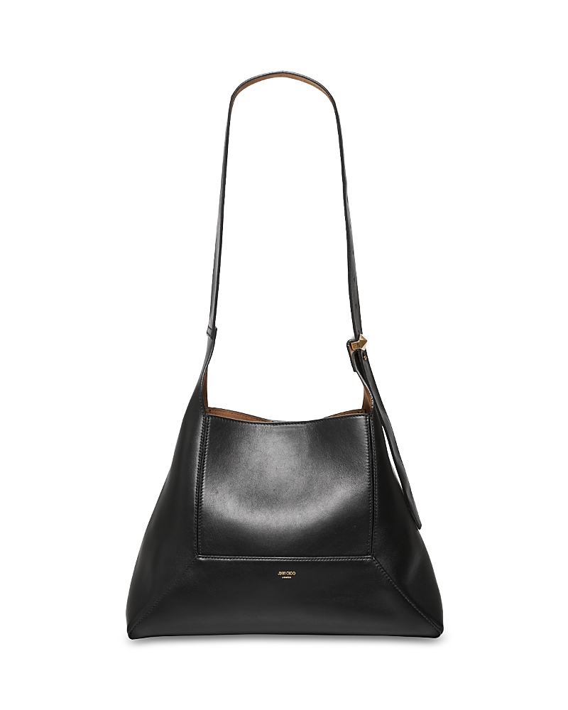 Jimmy Choo Diamond Structured Shoulder Bag With Metal Hardware In Black