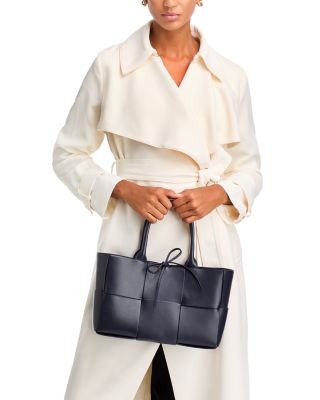 Small Arco Intreccio Leather Tote