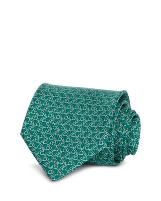 Ferragamo Silk Classic Gancini Safety Pin Tie