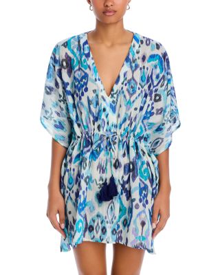 Ikat Caftan Swim Cover-Up