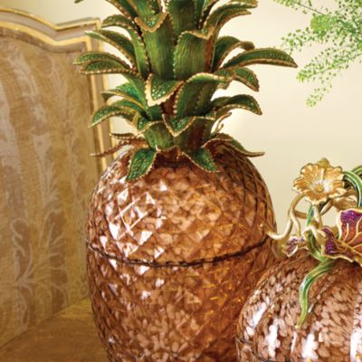 Winston Pineapple Jeweled Glass Jar