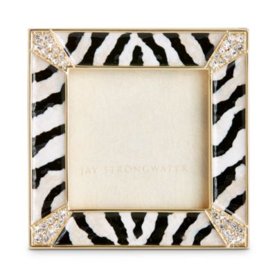 Leland Zebra Striped Pave Corner 2&amp;quot; Square Frame
