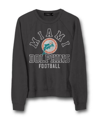 Junk Food Clothing - Women's NFL Flocked Raglan Crew Fleece Sweatshirt