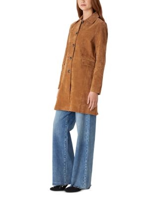 Real Suede Trench Coat