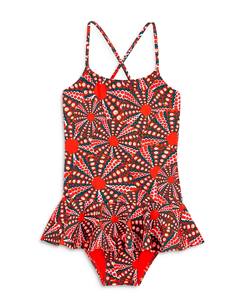 Vilebrequin Graphic-print Swimsuit In Poppy/popp