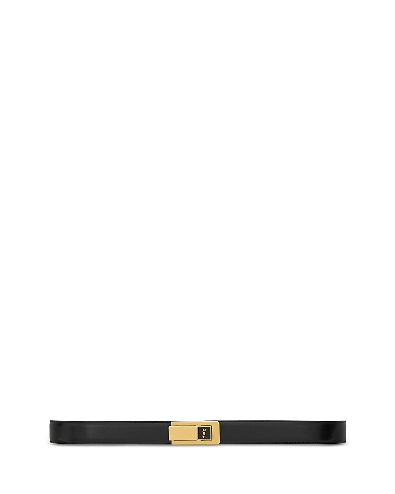 Saint Laurent Charniere Buckle Belt in Smooth Leather