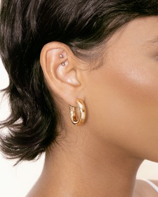 Small Thick Classic Hoop Earrings