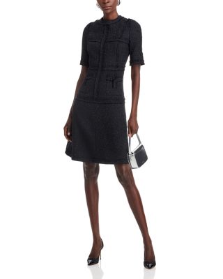 Metallic Tweed Geo Stripe Dress