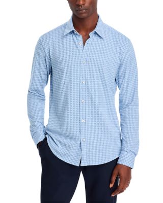 BOSS - Cotton Stretch Diamond Geo Slim Fit Button Down Shirt