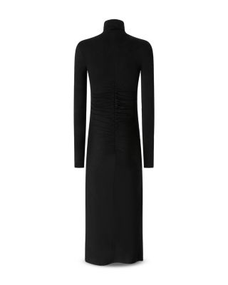 PINKO Mockneck Front Zip Midi Slim Fit Jersey Dress | Bloomingdale's Women