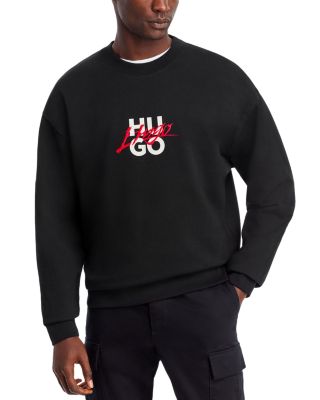 HUGO - Dlogonty Cotton Logo Embroidered Relaxed Fit Sweatshirt