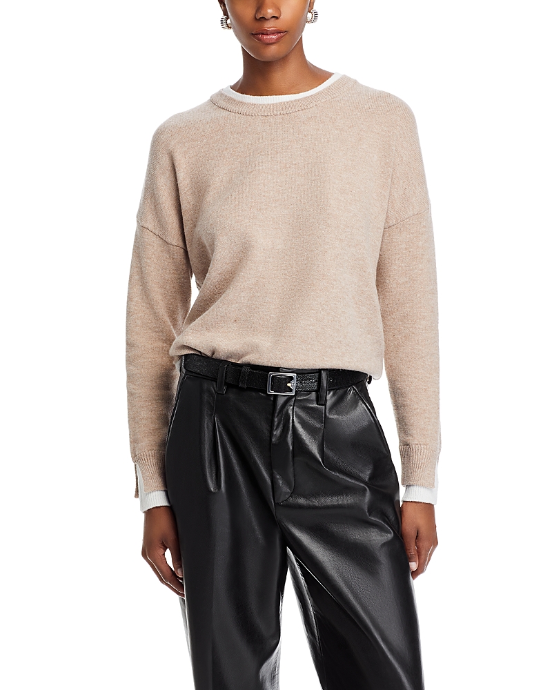 Six Fifty Ashlin Layered Look Sweater In Latte