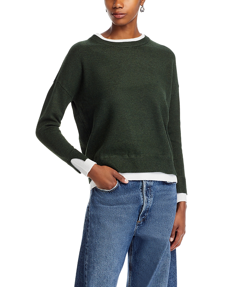 Shop Six Fifty Ashlin Layered Look Sweater In Hunter Green