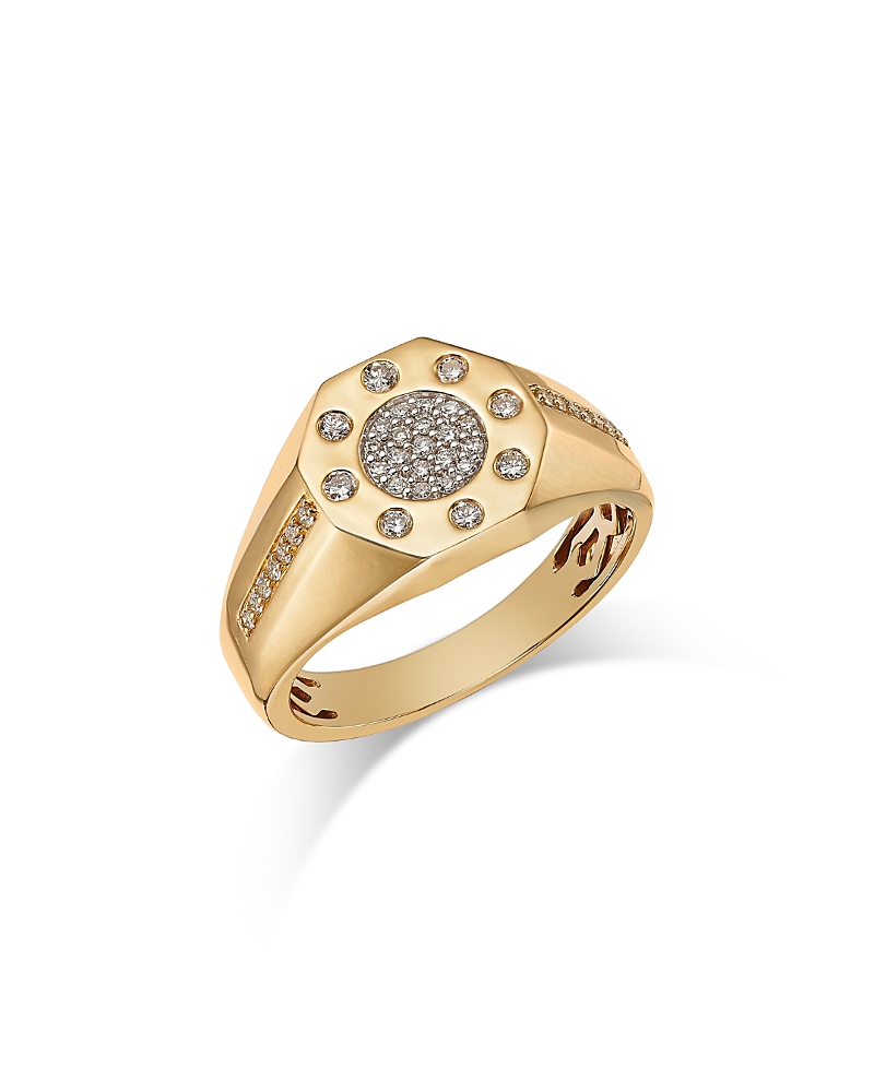 Bloomingdale's Fine Collection Men's Diamond Ring In 14k Yellow Gold, 0.33 Ct. T. W. In Gold