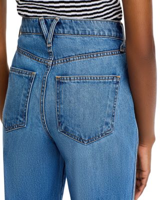 Dylan High Rise Straight Leg Cuffed Jeans in Seaside Wash