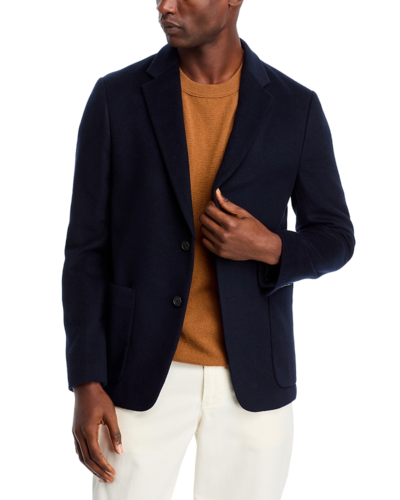 Theory Clinton Wool & Cashmere Unstructured Slim Fit Sport Coat - Exclusive In Dark Baltic